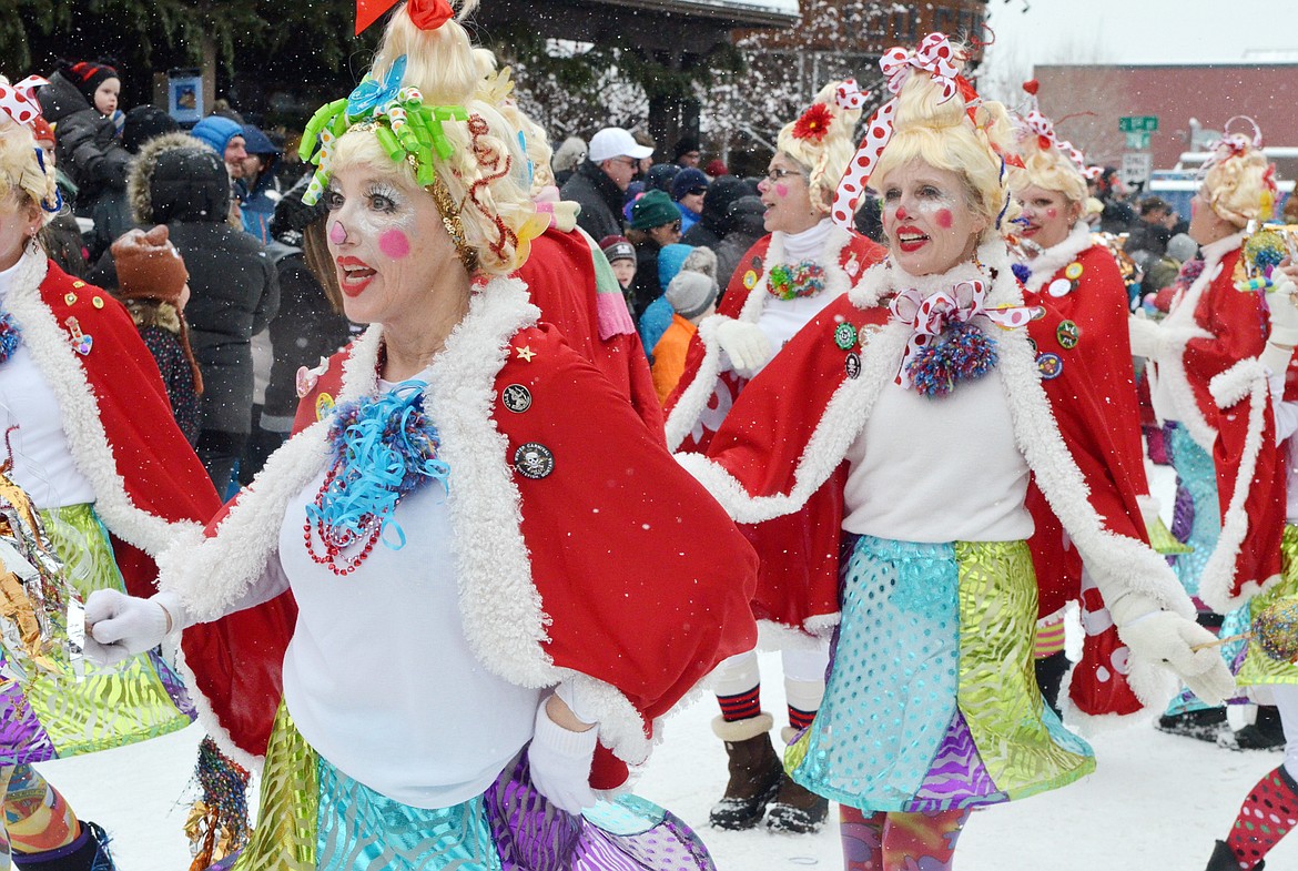 Always a crowd favorite the Working Women of Whitefish put on a show again Saturday for the 58th annual Whitefish Winter Carnival Grand Parade. This year&#146;s theme was &#147;One Fish, Two Fish, Whitefish&#148; a nod to the many colorful Dr. Seuss children books. (Heidi Desch/Whitefish Pilot)