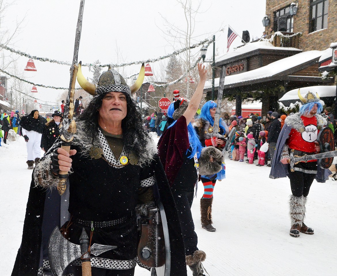 Hundreds lined Central Avenue Saturday for the 58th annual Whitefish Winter Carnival Grand Parade. This year&#146;s theme was &#147;One Fish, Two Fish, Whitefish&#148; a nod to the many colorful Dr. Seuss children books. (Heidi Desch/Whitefish Pilot)