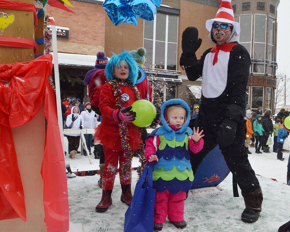 The North Valley Hospital Float makes it way down Central Avenue Saturday for the 58th annual Whitefish Winter Carnival Grand Parade. This year&#146;s theme was &#147;One Fish, Two Fish, Whitefish&#148; a nod to the many colorful Dr. Seuss children books. (Heidi Desch/Whitefish Pilot)