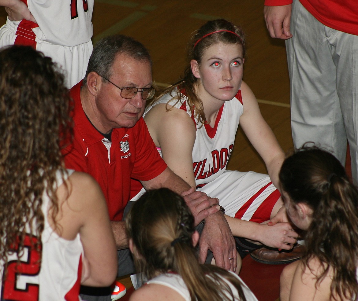 (Photo by ERIC PLUMMER)
Duane Ward on the sidelines during a basketball game. 
Ward will be inducted into the North Idaho Hall of Fame on April 16.