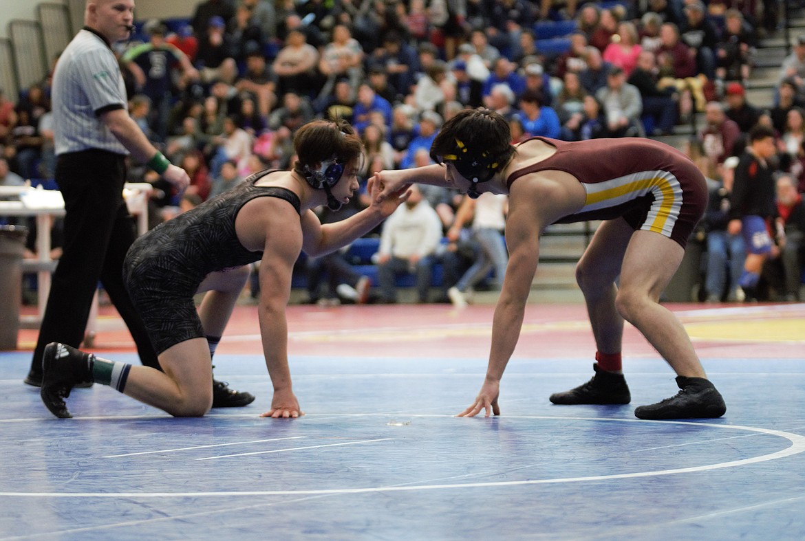 Kennady Schlagel/courtesy photo
After a loss in the regional semifinals, Nick Hara (right) will have to score an upset or two to return to the state finals.