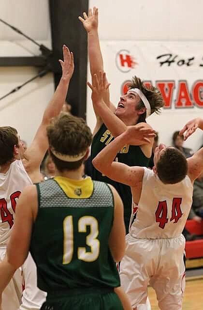 St. Regis player Brock Cantrell-Field led his team in points against Hot Springs on Friday. Tigers lost 75-55. (Photo courtesy of Jolene Cantrell-Field).