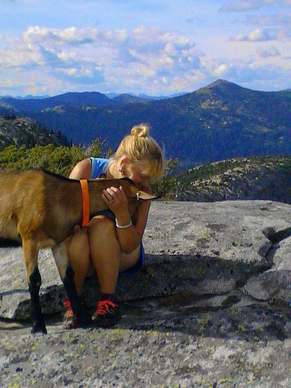 Tank and I celebrate reaching the top of West Fork Mountain with a snuggle.