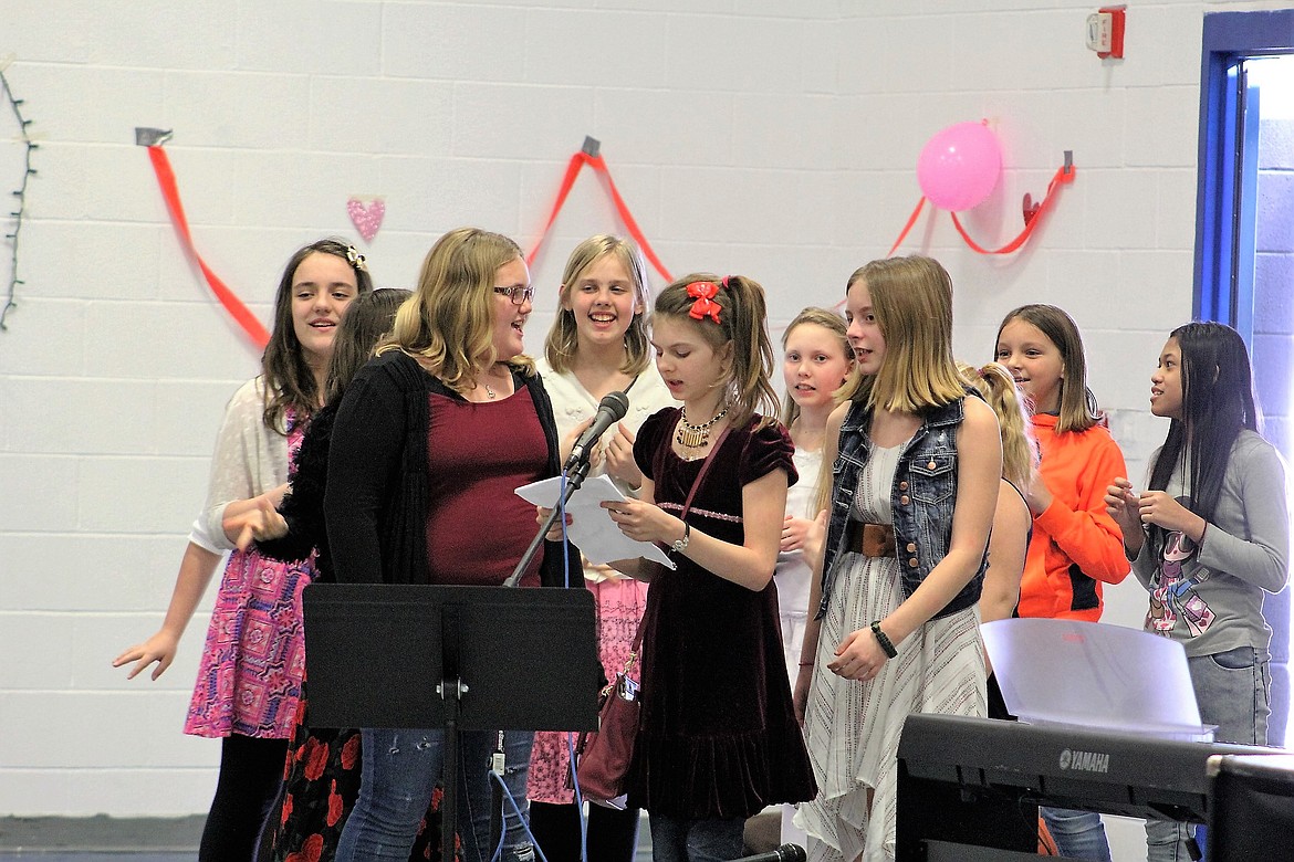 Several girls sang backup as Superior sixth grader, Lorayna Pittsley sang, “Shut Up and Dance with Me.”