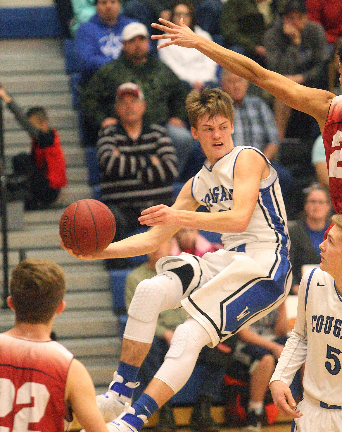 Rodney Harwood/Columbia Basin HeraldWarden senior Adam Richins looks to dish inside as he drives on the Granger defense during Friday night's 1A District 5 first-round playoff game.