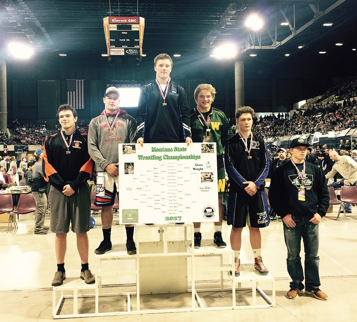 Travis Catina (205) took second place in the Class A State Wrestling Tournament on Saturday.