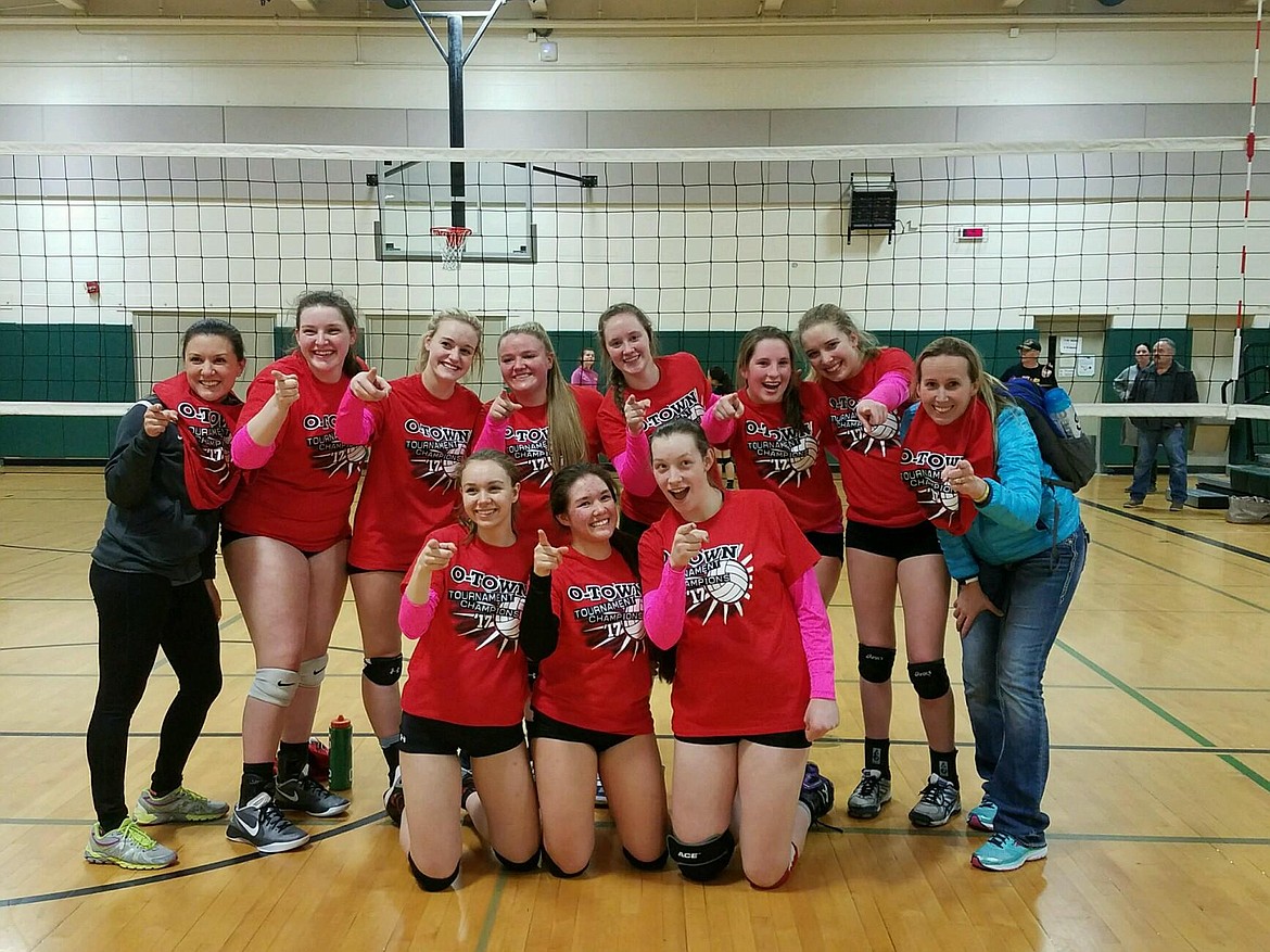 Courtesy photo
The VIP under-16 travel team went undefeated this past weekend at the Othello &quot;Otown&quot; Volleyball Tournament and took first in the championship bracket. In the front row from left is Sarah Mahan, Ayana Oka and Elli Rodgers; and back row from left is coach Elisia Oka, Megan Gallagher, Maddy Wagner, Courtney Finney, Zoe Mertens, Jaylyn Mailhot, Kenna Torbeck and coach Heather Jacoby.