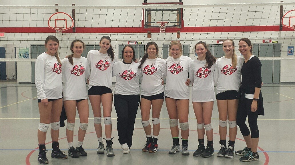 Courtesy photo
The Kootenai Elite Volleyball Academy under-16 gold team won the gold bracket at the Stars &amp; Spikes U16 tournament held at Riverside schools in Chattaroy, Wash., on Sunday.  From left are Cierra Brandt, Eva Knight, Grace Hicks, Summer Powell, Ashley Kaufman, Olivia Mikkelsen, Rhea Jansen, Janae Rayborn and coach Nicole Rayborn.