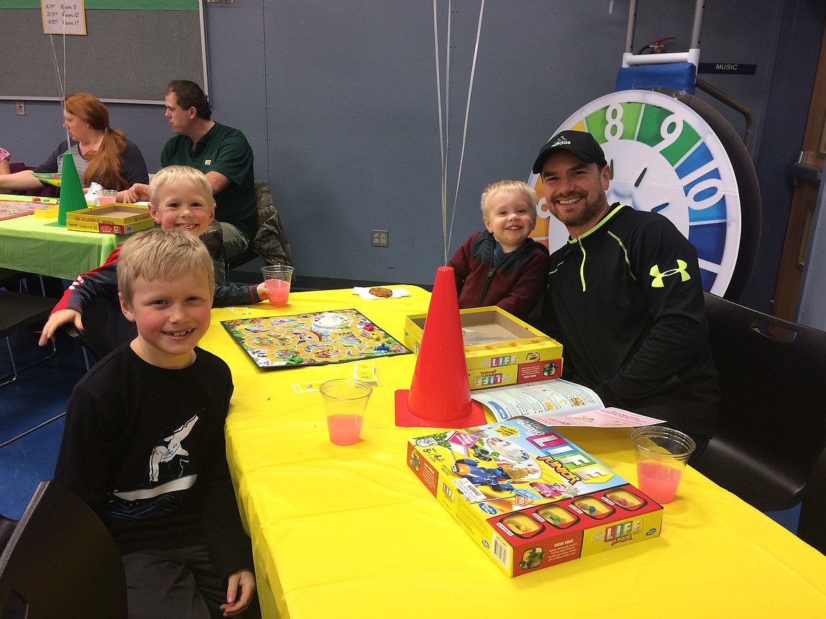 Courtesy photo
Peninsula Elementary students and their families got their own board games to take home at &#145;Parent Power Up Night&#146; last Thursday.