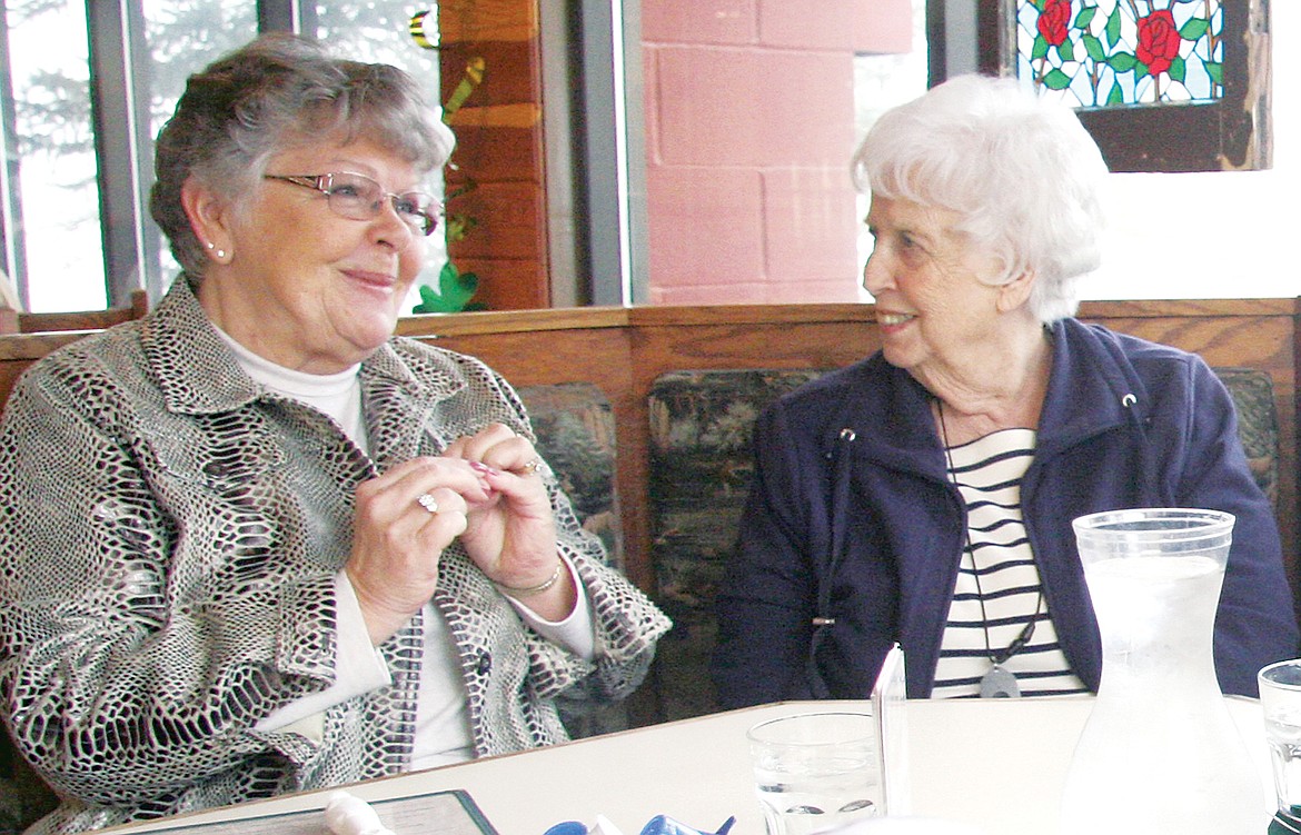 Carol Chrismore and Hazel Halsey of the Friday Lunch Group. (Bethany Rolfson/TWN)