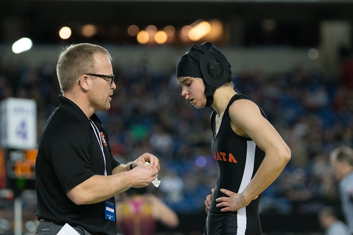 Kennady Schlagel/courtesy photo
Ephrata's Mya Spencer receives some instruction from coach P.J. Anderson.