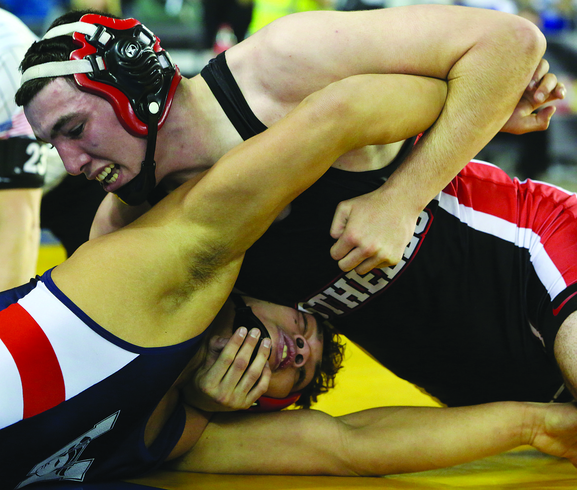 Connor Vanderweyst/Columbia Basin Herald
Othello&#146;s T.J. Martinez competes in the state semifinals.