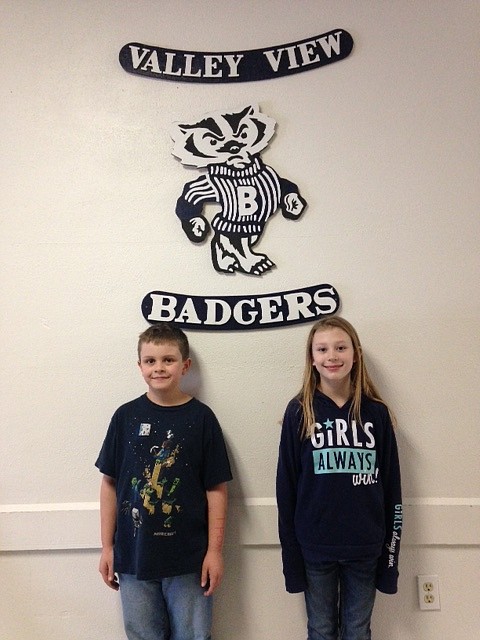 &#151;Courtesy photo
VVES 3rd grader, Jacoby Wenzel placed 1st in his division and 4th grader, Kylie Kimball placed 1st in her division during the annual BCSD 101 Spelling Bee held on Jan. 28.