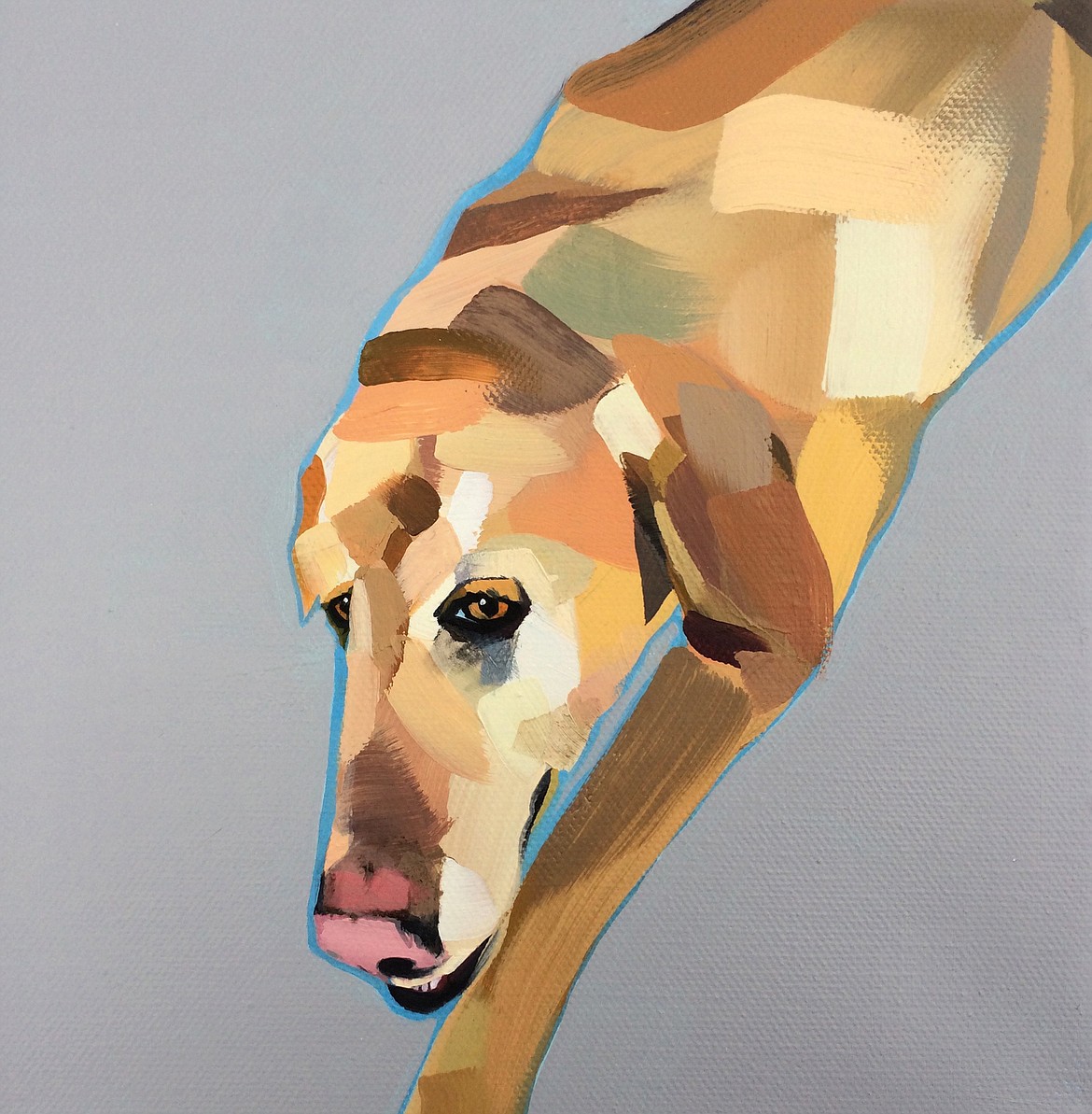 Sara, one of artist Kelly West&#146;s dogs, is featured in the Dogs of Whitefish series.