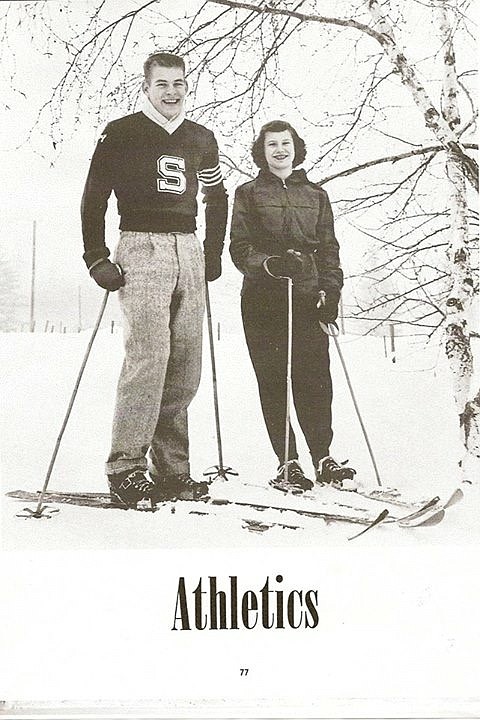 (Courtesy photo)
Jerry Kramer, pictured skiing in the Sandpoint High School yearbook. Kramer played football, basketball and ran track in high school, before starring in the NFL, where he helped win seven championships in his 11 professional seasons.