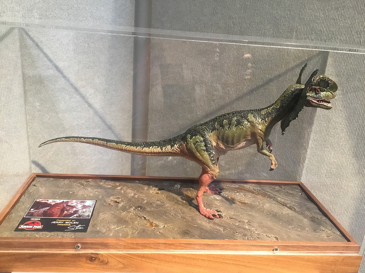 A MAQUETTE of a dinosaur from the movie &#147;Jurassic Park,&#148; on temporary display at the Bigfork Art and Cultural Center. (Courtesy photo)