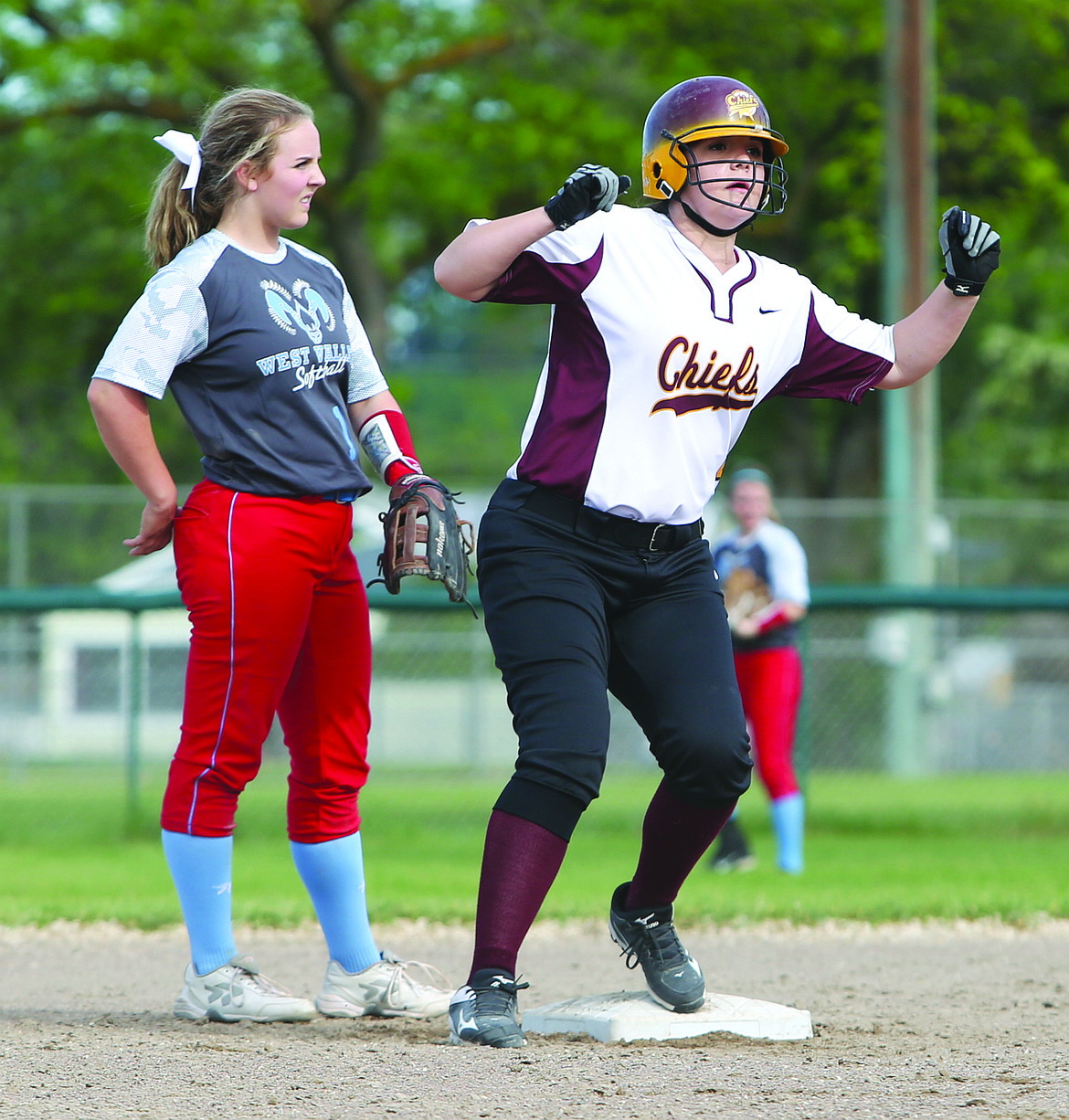 Connor Vanderweyst/Columbia Basin Herald
Kaylee Valdez is one of two senior captains on Moses Lake.