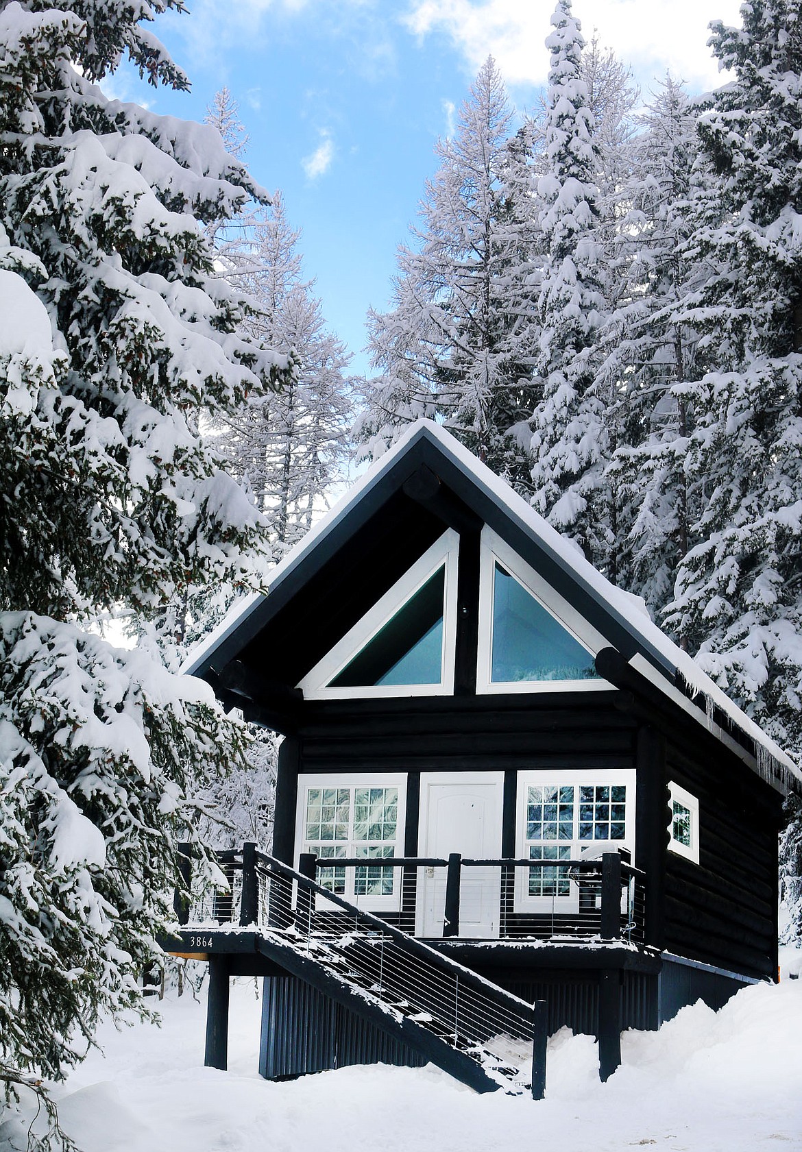 The first in a number of cabins planned for Whitefish Mountain Cabins on Big Mountain near Chair 3 of Whitefish Mountain Resort. (Photo courtesy Whitefish Mountain Cabins)