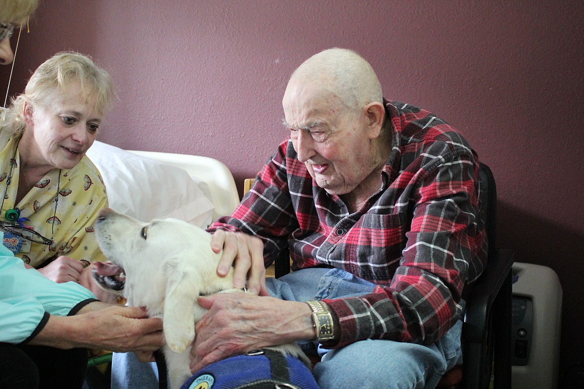 ROY, 89, was one of the residents who enjoyed a visit with Storm Trooper.