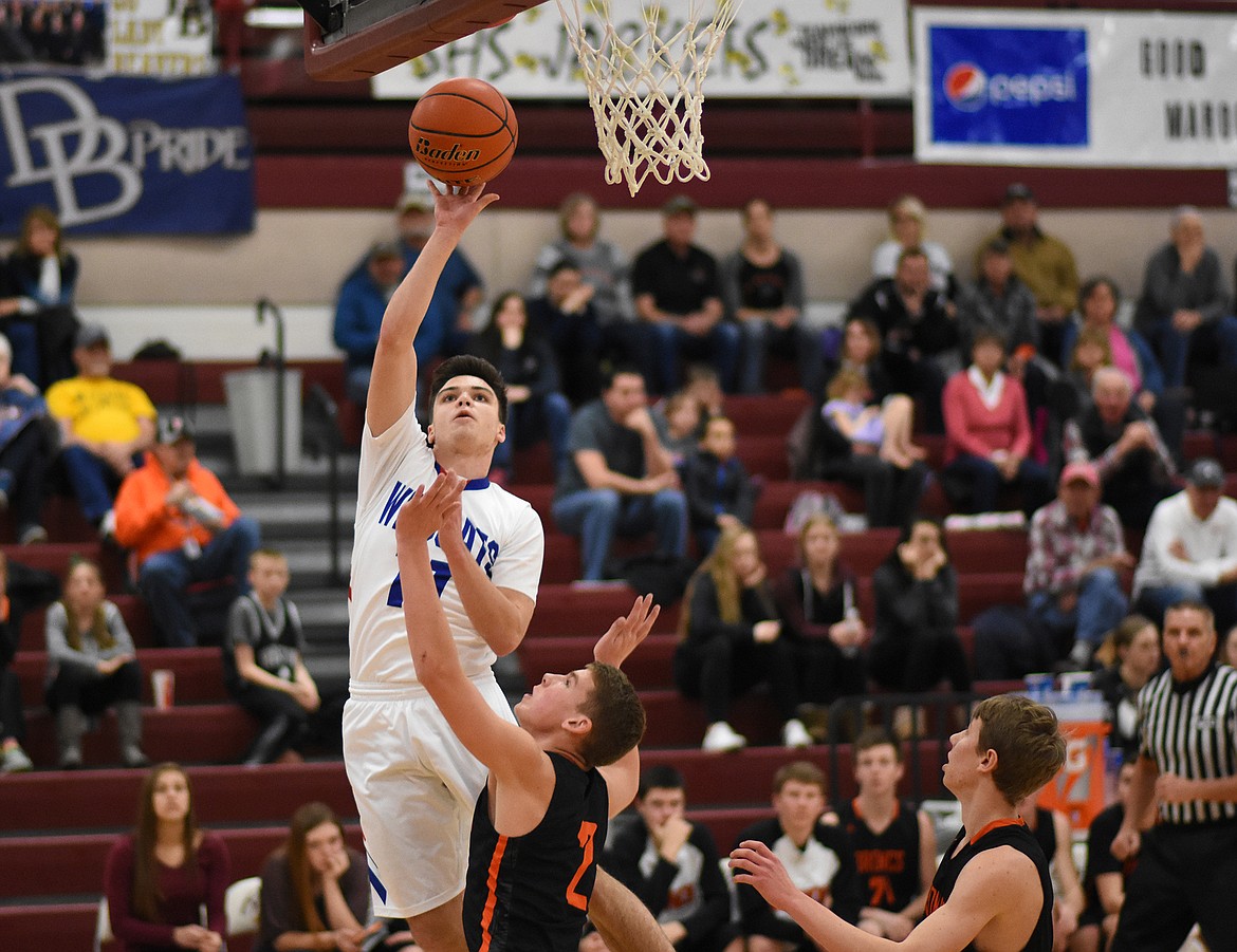 Logan Stephens with a shot against Frenchtown. (Daniel McKay photo).