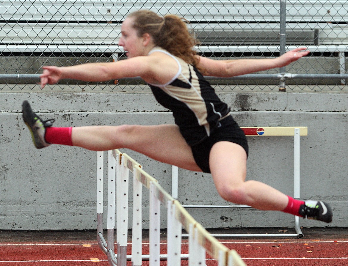 Rodney Harwood/Columbia Basin HeraldDefending 1A state 100-meter hurdle champion Maggie Delay competed well in the 100-hurdles at the Icebreaker Invitational Tuesday afternoon at Tiger Stadium.