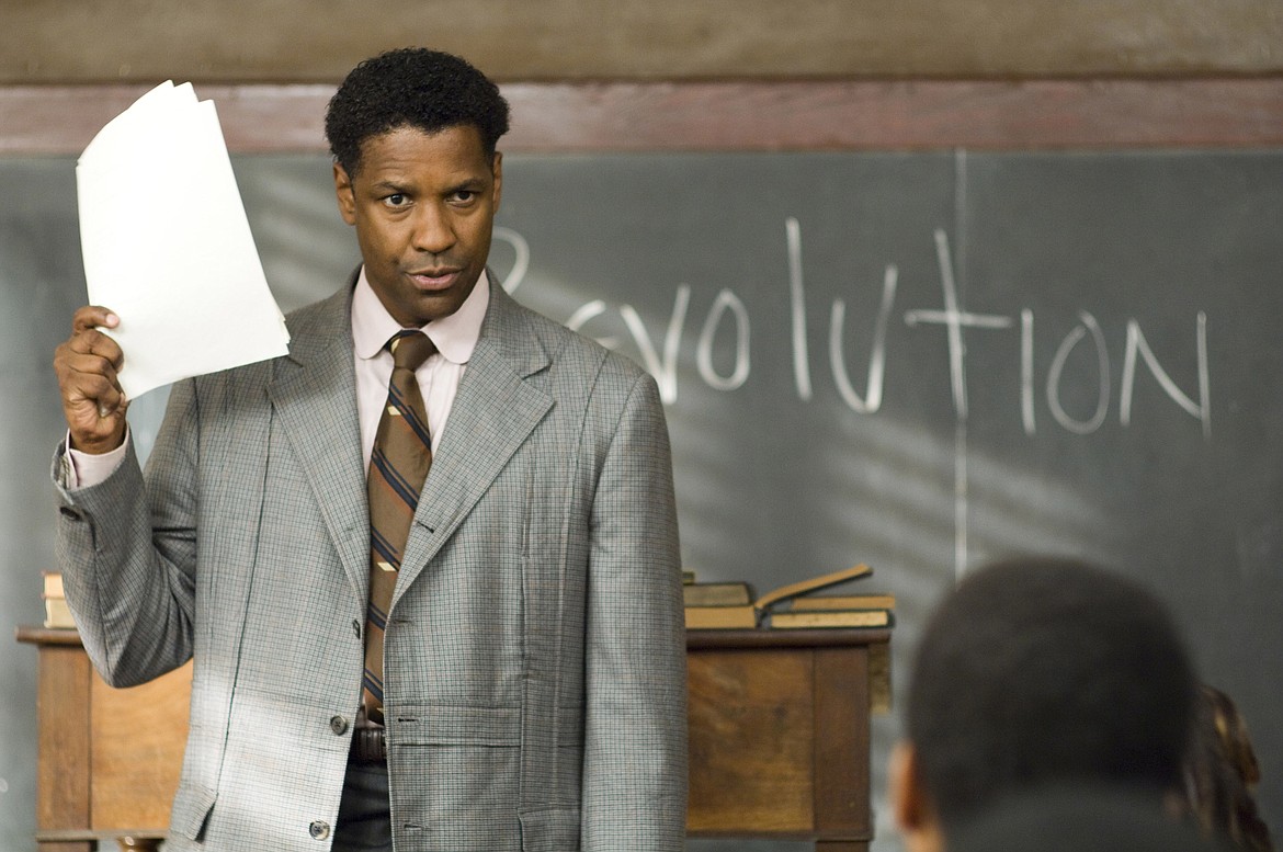 IN THIS file image released by The Weinstein Company, actor Denzel Washington is shown in a scene from &#147;The Great Debaters.&#148;
(AP Photo/The Weinstein Company, David Lee, file)