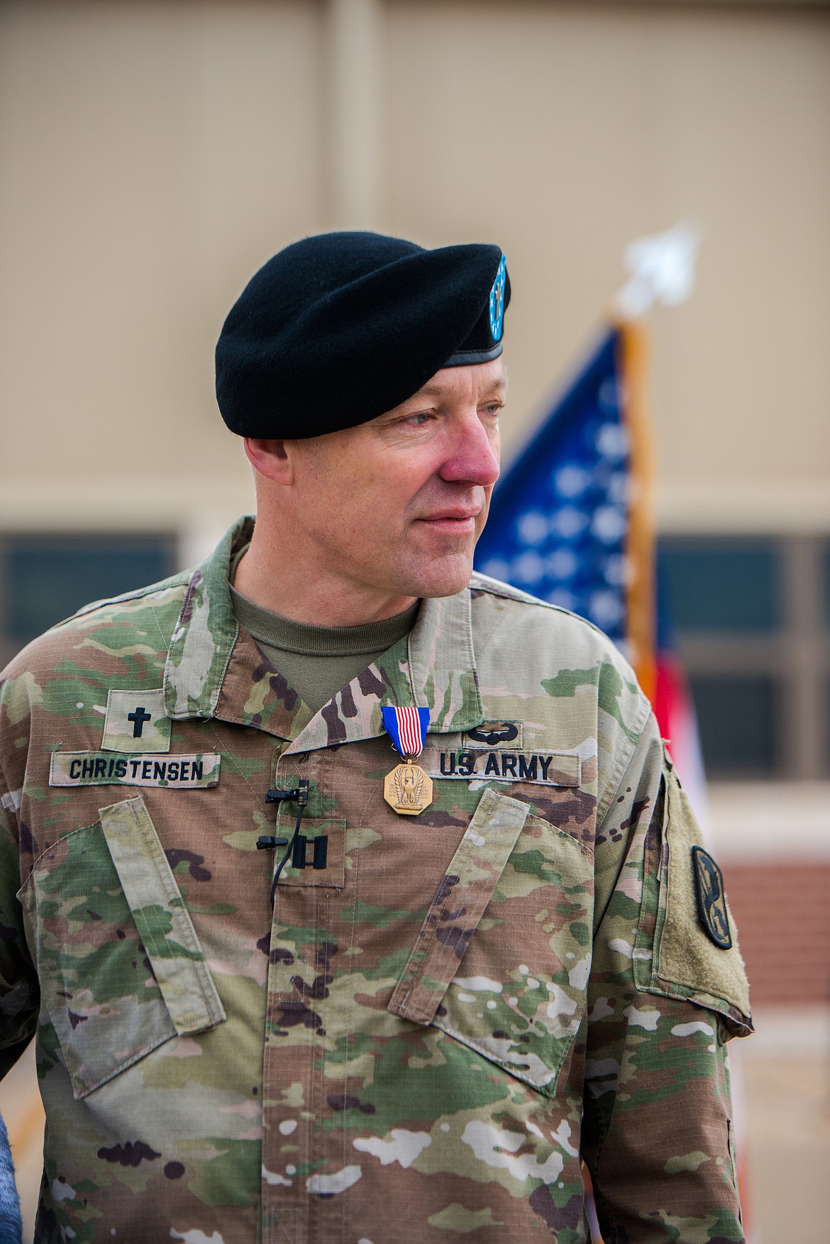 Capt. Matthew C. Christensen is awarded the Soldier&#146;s Medal on March 14 at Fort Benning, Georgia. Christensen is a Kalispell native who graduated from Flathead High School in 1992.