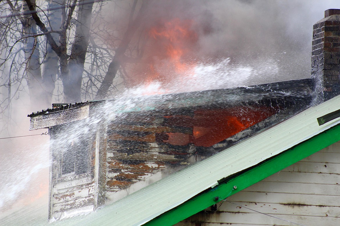 Firecrews spent hours watering down the affected structures to prevent the fire from spreading to any other buildings.