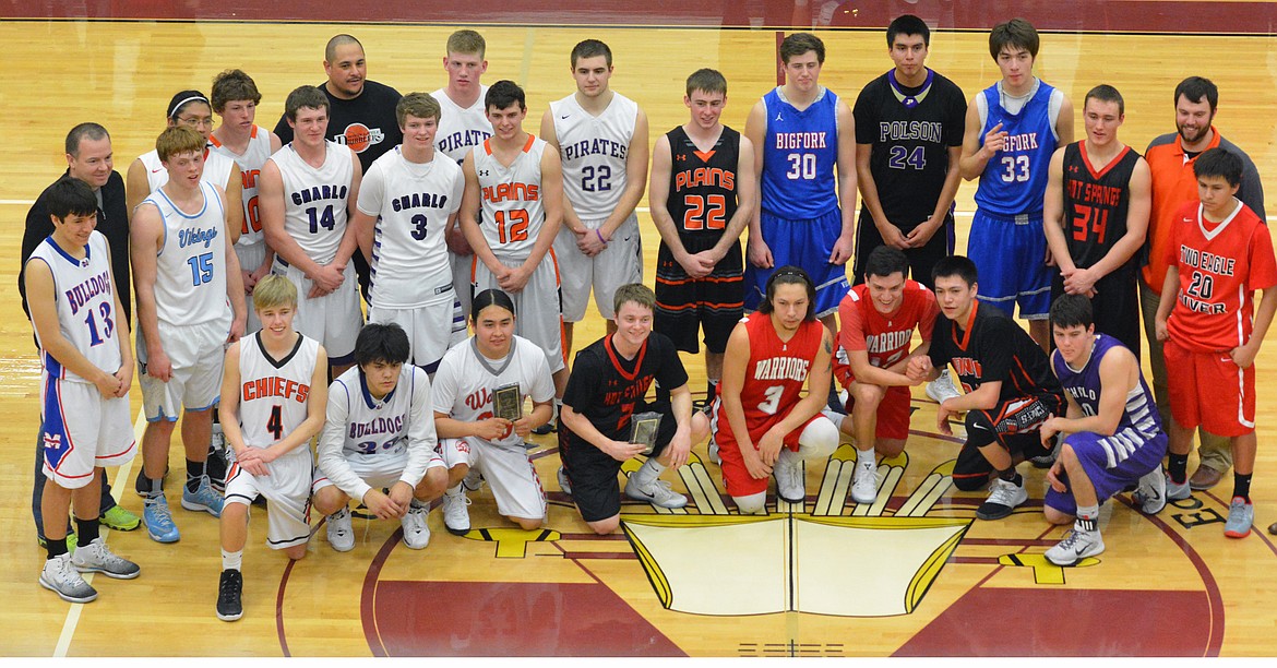 THE MISSION Valley All-Star team poses for a photo after the all-star game Thursday afternoon at Salish Kootenai College&#146;s Joe McDonald Gym. The All-Star game, which began in 1995, is the 22nd annual all-star game. (Photo By Jason Blasco/Lake County Leader)