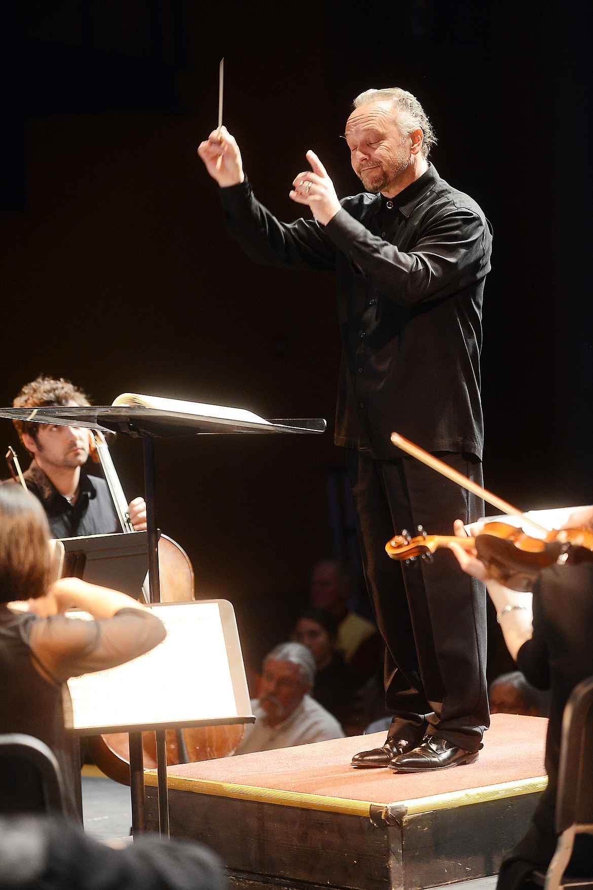 Maestro John Zoltek conducting the Glacier Symphony in 2014.(Brenda Ahearn/Daily Inter Lake)