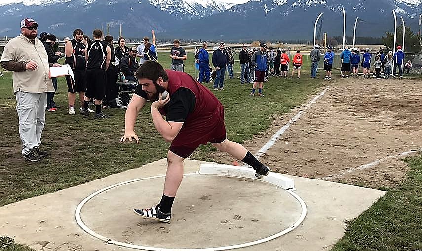 Clark Fork&#146;s Sterling Reese participated in shot put at the Ronan Invitational last Saturday. (Photo by Mackenzie Spence).