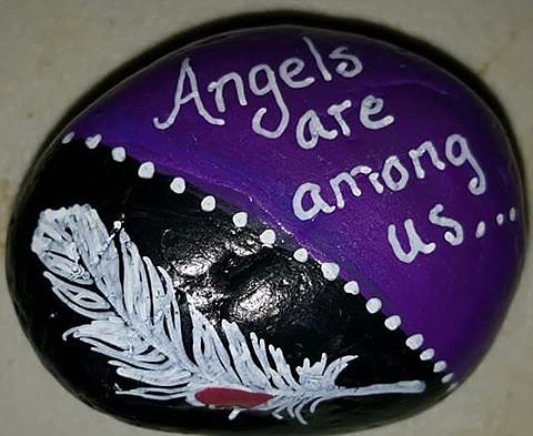 Photo courtesy of Coeur d'Alene Rocks
Coeur d'Alene Rocks member Robert Forsyth uploaded this photo of a painted rock he found. Community members are painting and hiding these rocks for others to find while adventuring throughout the area.