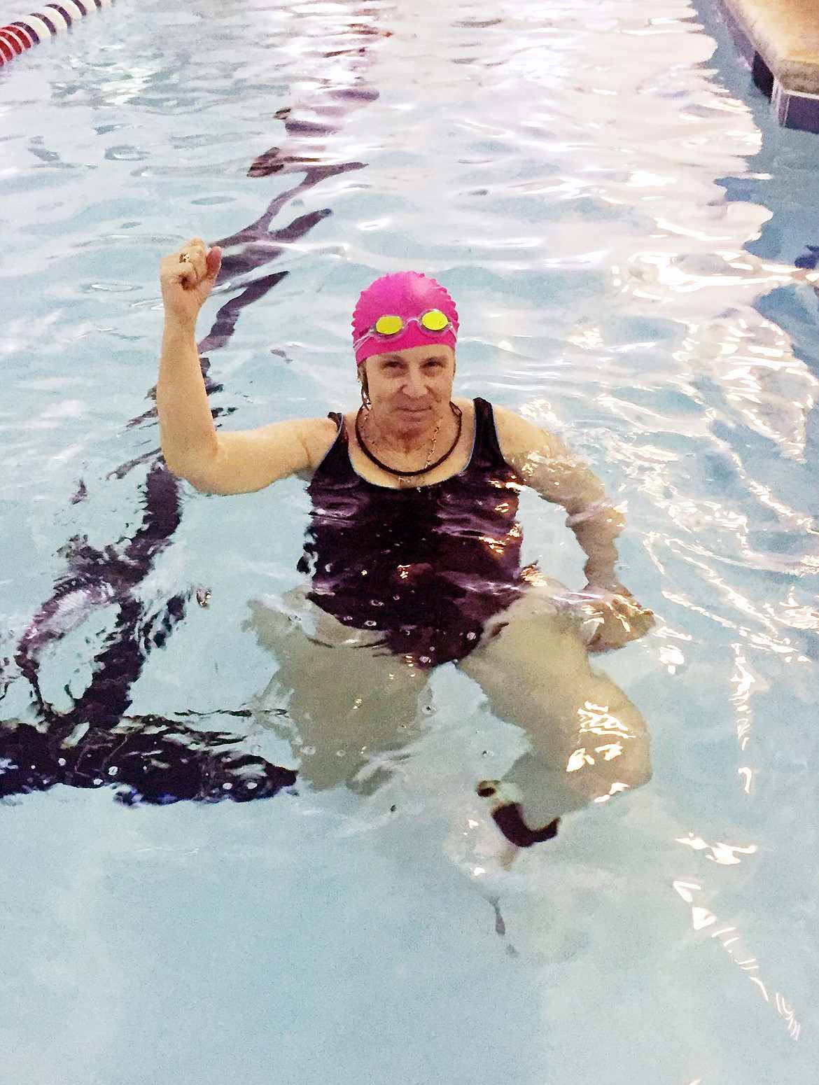 Susanne Chapman after her first swim on Feb. 10, 2016 at The Wave.