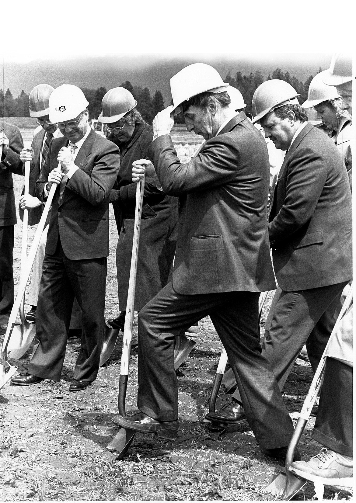 This May 23, 1989 photo shows the ground-breaking ceremony at the current Flathead Valley Community College campus. (FVCC photo)