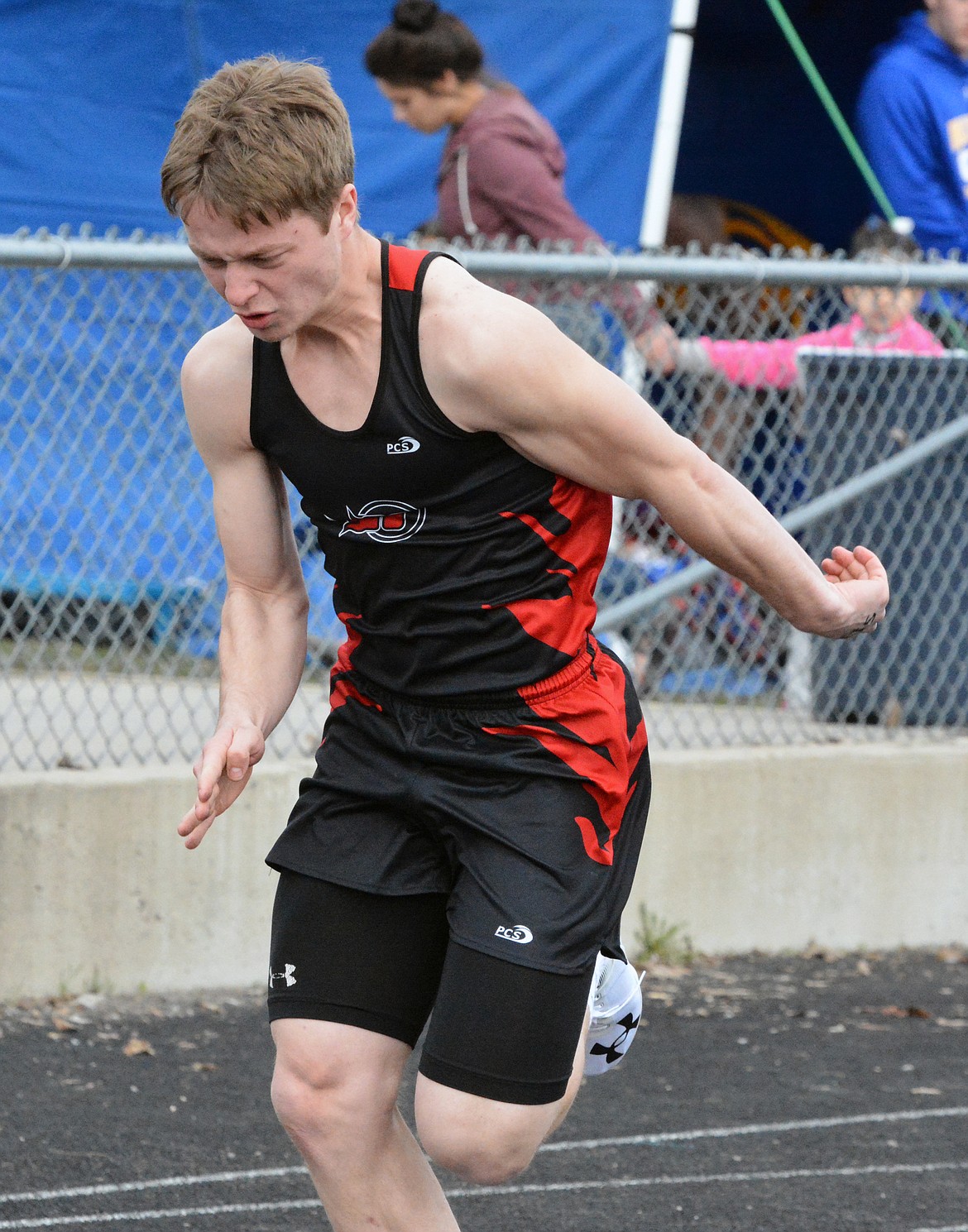 Trevor Paro of Hot Springs was in action at the Ronan Track Meet this weekend. (Jason Blasco/Clark Fork Valley Press)