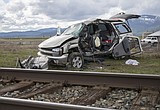 Teenagers injured in railroad crossing crash
