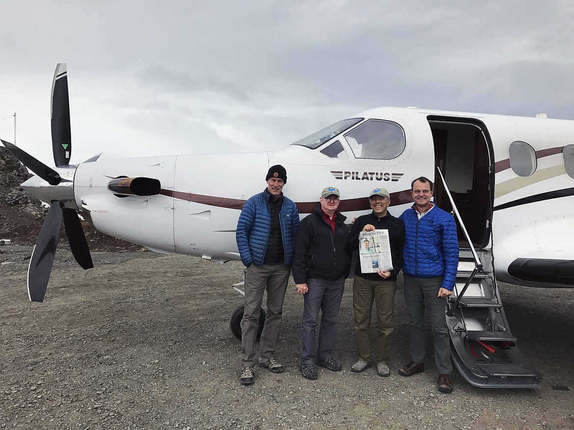 NAMES pause for a photo after landing in Antarctica. (Photo courtesy of Giuseppe Caltabiano)