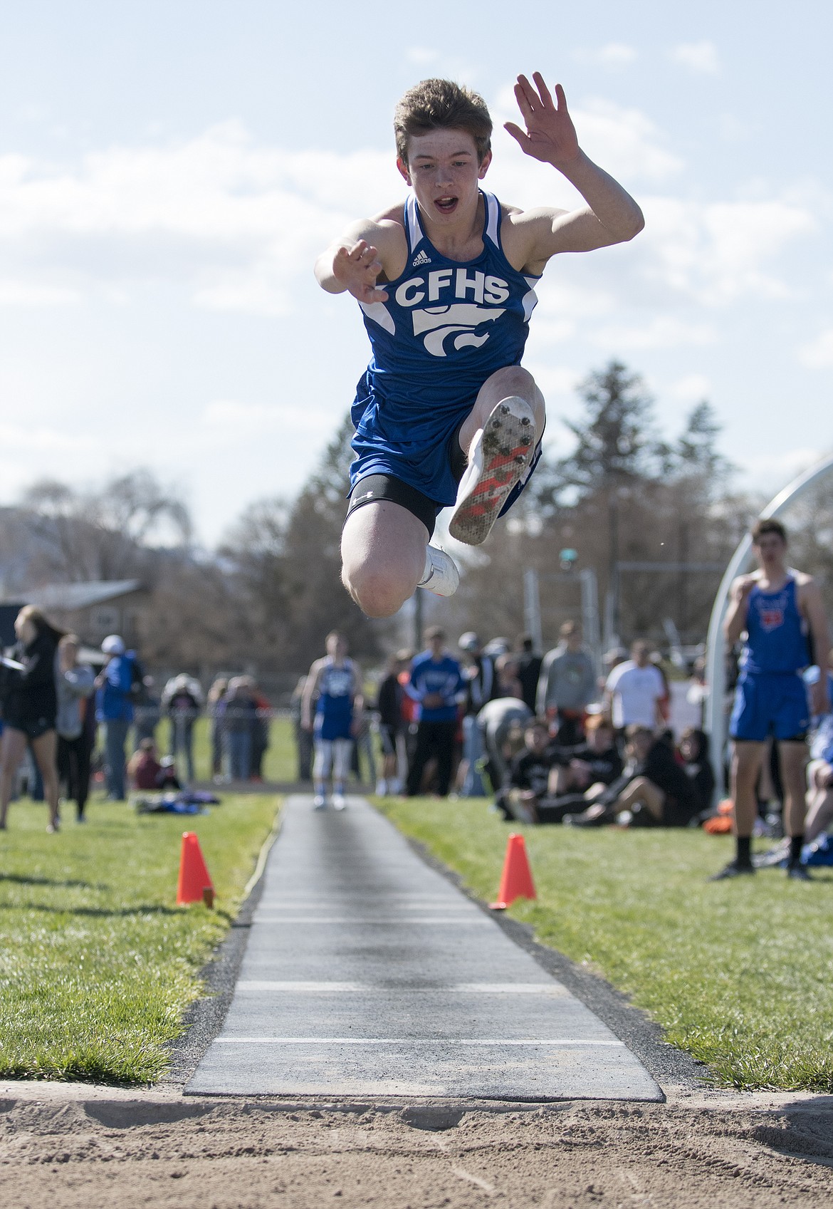 Ben Windauer competes in the triple jump at the Flathead Invitational last week.