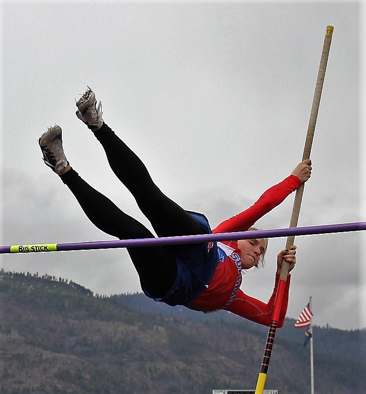 Emma Duboise, Clark Fork, placed second during Saturday&#146;s track meet in Frenchtown with 8.06 which qualifies her for State. (Kathleen Woodford/Mineral Independent).