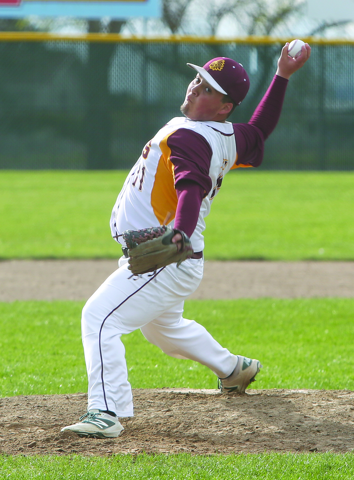 Connor Vanderweyst/Columbia Basin Herald
Moses Lake starter Austin Valdez delivers to the plate against Wenatchee.