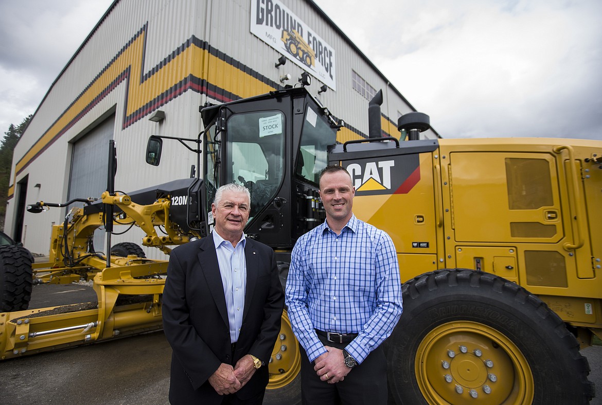 LOREN BENOIT/Press
While Ron Nilson, left, has retired as president of Ground Force Worldwide, a mining equipment manufacturer in Post Falls, he&#146;ll still be owner, CEO and chairman. Nilson will continue to serve nonprofits in the area and assist with fundraising efforts. Luke Stavros, right, who has worked with Ground Force for 12 years, is the new company president.