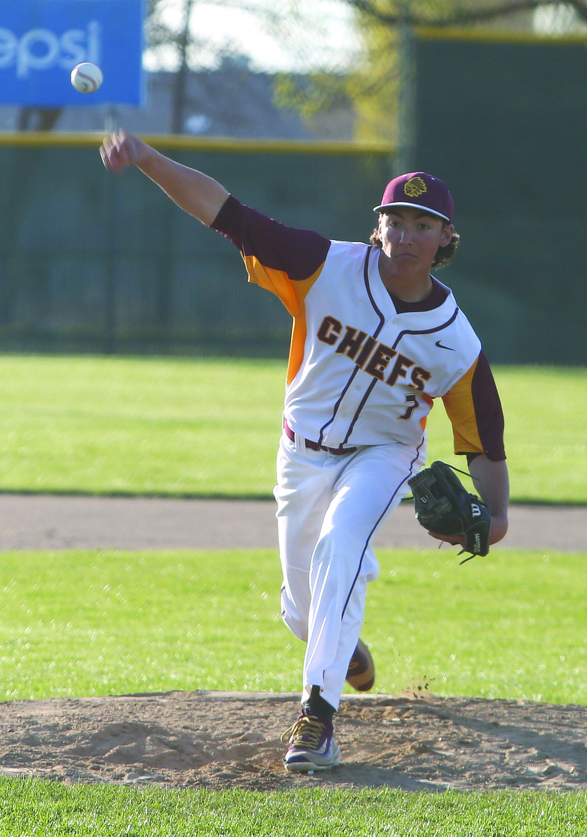 Connor Vanderweyst/Columbia Basin Herald
Game 2 starter Dominic Signorelli delivers to the plate.