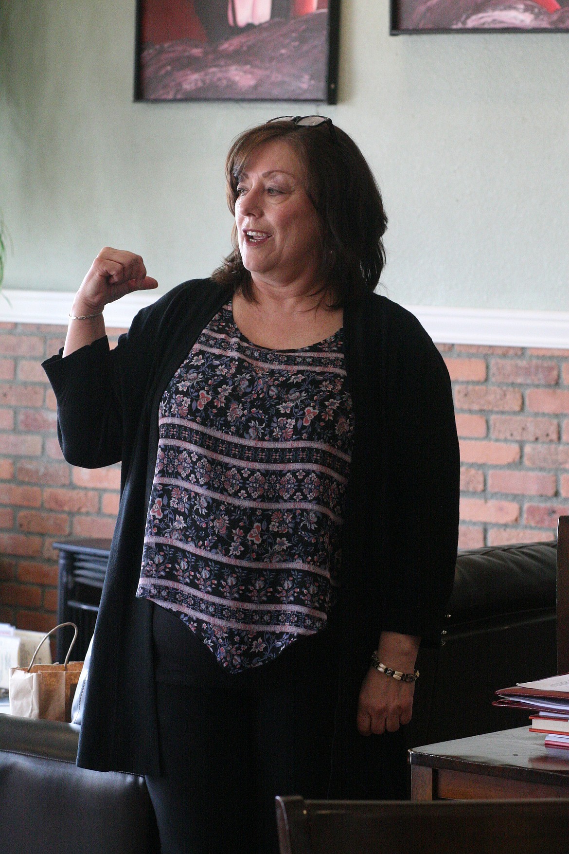 Cindy Carpenter presents at a women&#146;s workshop.
