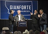 Trump stumps for Gianforte at airport