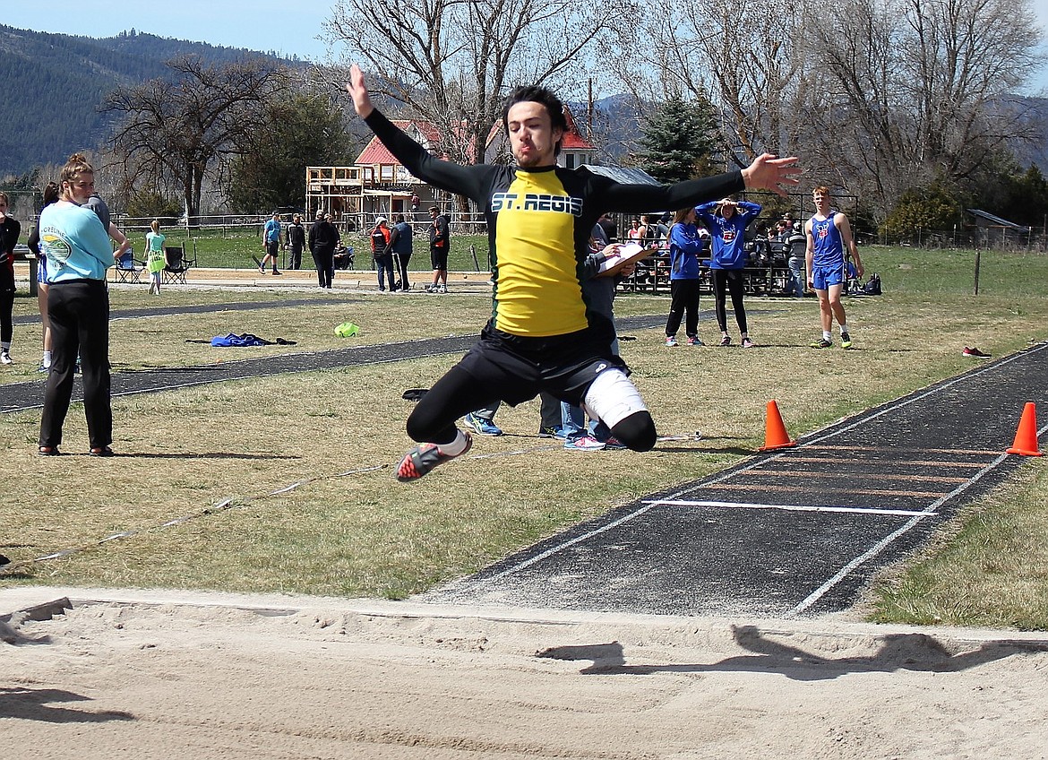 St. Regis&#146;s Brandon Managhan placed second in the triple jump with 39-5 at the Seeley-Swan Invitational on Saturday. (Kathleen Woodford/Mineral Independent).