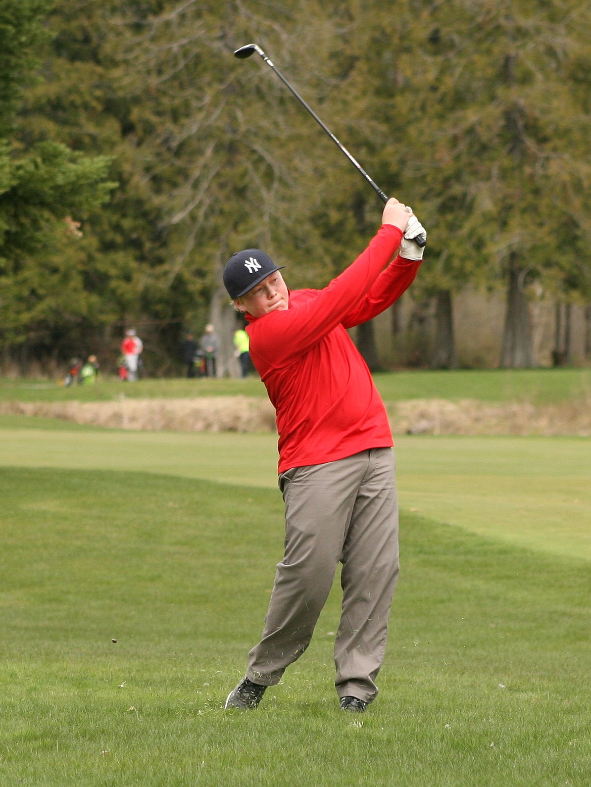 (Photo by ERIC PLUMMER)
Lake Wilks, pictured at the Idaho Club last week, shot an 84 in the final round of the season at The Links.