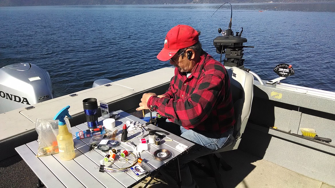 (Photo courtesy LAKE PEND OREILLE IDAHO CLUB)
A fisherman gets his lures ready during this year&#146;s Lake Pend Oreille Idaho Club&#146;s Spring K&amp;K Derby.