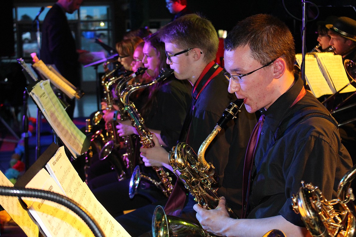 Cheryl Schweizer/Columbia Basin Herald
The Moses Lake High School jazz bands performed at the annual swing dance fundraiser Friday night.