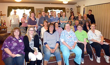 Courtesy photo
SAVE member Andrea Garner gave the staff at Good Samaritan Society in Silverton QPR training in April. Keeping up with the challenge theme, where organizations challenge each other to get the potentially life saving training, Good Sams would like to challenge the staff at Kindred Mountain Valley Care and Rehabilitation to receive QPR training.