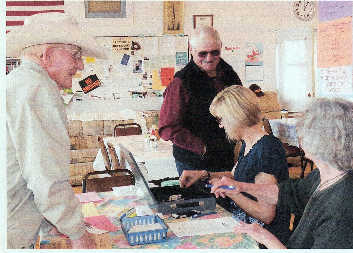 GAIL PATTON, Roy Merritt, Lisa Dolson and Ruby Stobie at the Spud Fest.